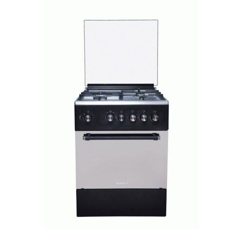 Maxi 4 Burner, 3 Gas 1 Electric Cooker 6060 TR 31 Inox Black