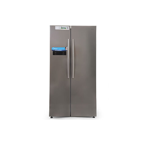 Midea 510L Side by Side Refrigerator Silver With Handle HC-689WEN