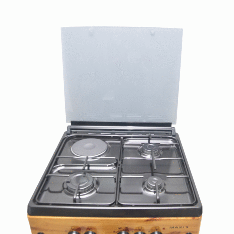 Maxi 4 Burner, 3 Gas 1 Electric Cooker 6060 TR 31 Wood - Image 2