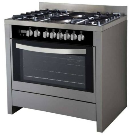 Scanfrost 5 Gas Burner 1 WOK Cooker With Oven/ Grill, Full auto Ignition - Inox SFC9502SS /APSCCKFG11