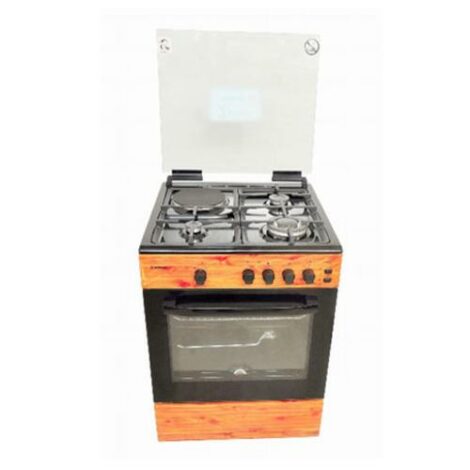 Scanfrost 60x60 3 Gas Burner + 1 Hot Plate with Gas Oven/Ignition - Wood Finish
 APSCCK0007 / CK6312NG