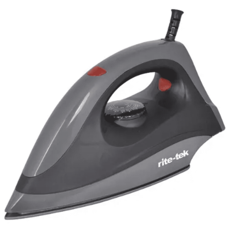 Rite-Tek Dry Iron 1000W Non Stick Sole Plate Temperature Control DI172