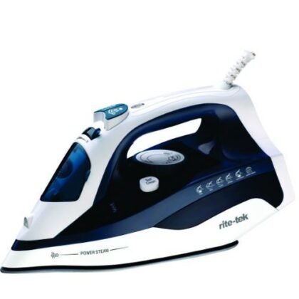 Rite-Tek Steam Iron 2200W Non Stick Sole Plate Antidrip Self Cleaning ST570