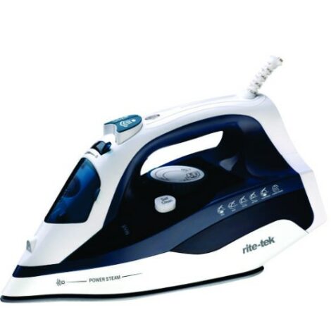 Rite-Tek Steam Iron 2200W Non Stick Sole Plate Antidrip Self Cleaning ST530