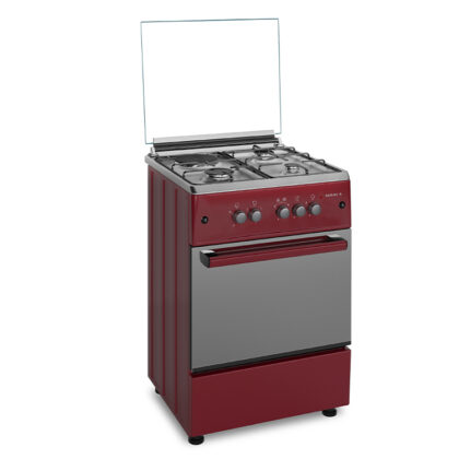 Maxi 4 Burner, 3 Gas 1 Electric Cooker 6060 M4 Red MAXI 6060 M4 Red