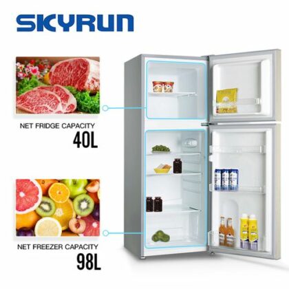 Skyrun 138 Liters Double Door Fast Cooling Refrigerator  BCD-138HC