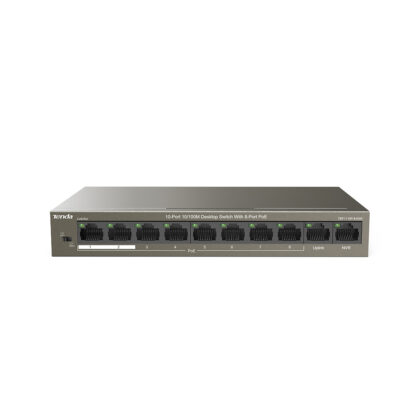 Tenda 10-Port 10/100M Desktop Switch with 8-Port PoE | TEF1110P-8-63W