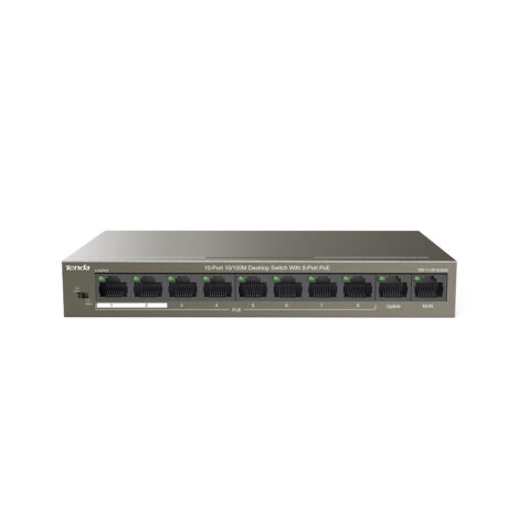 Tenda 10-Port 10/100M Desktop Switch with 8-Port PoE | TEF1110P-8-63W