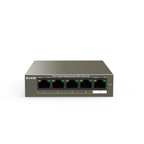 Tenda 5-Port Gigabit Desktop Switch with 4-Port PoE | TEG1105P-4-63W