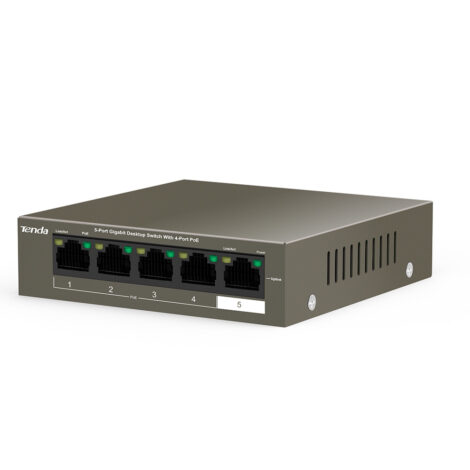Tenda 5-Port Gigabit Desktop Switch with 4-Port PoE | TEG1105P-4-63W - Image 3