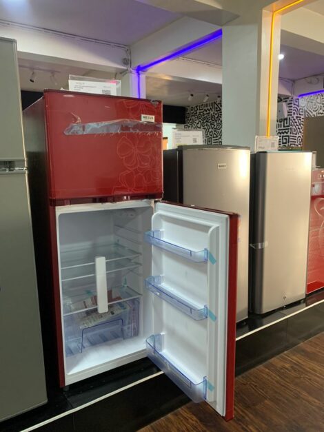 NEXUS FRIDGE - RED WITH BIG FLOWERS - NX-235 LTR (Discounted) - Image 2