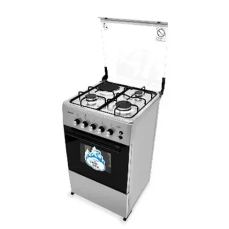 Scanfrost 50x50 3 Gas Burner + 1 Hot Plate with Gas Oven/Ignition - Grey APSCCKFG15 / SFC5312S - Image 3