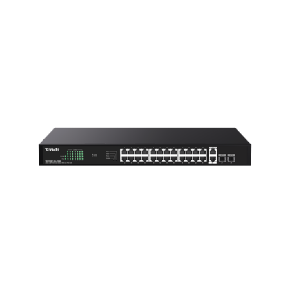 Tenda TEG1128P-24-410W   26GE+2SFP Ethernet Switch With 24-Port PoE